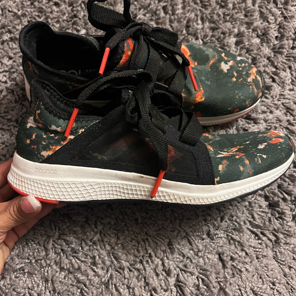 Black and Floral Bounce Sneakers